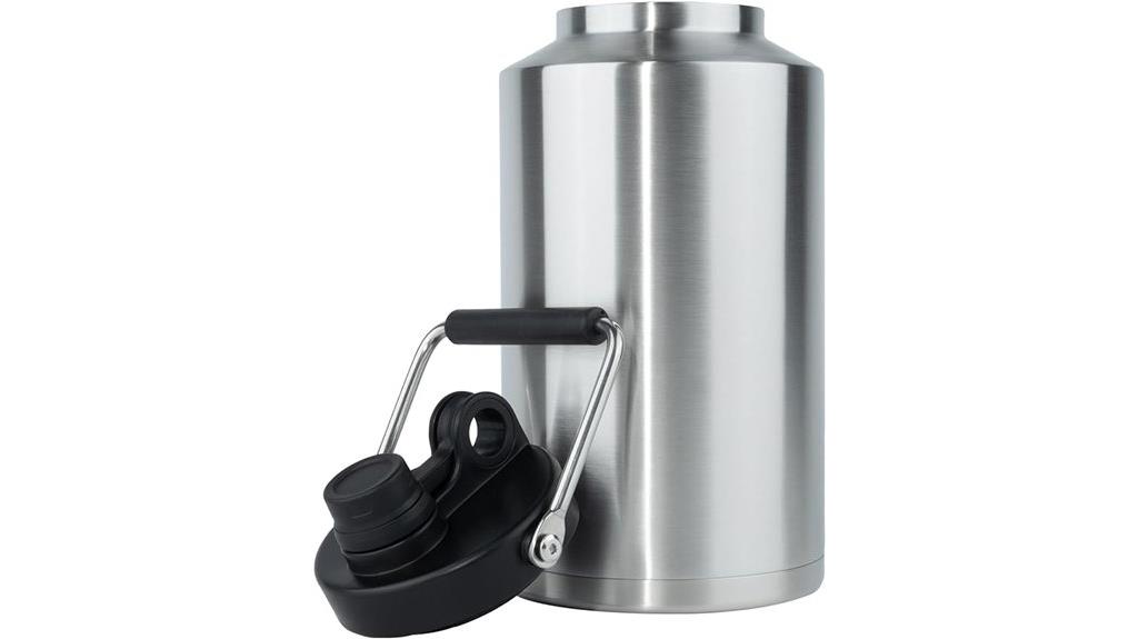 large stainless steel water bottle