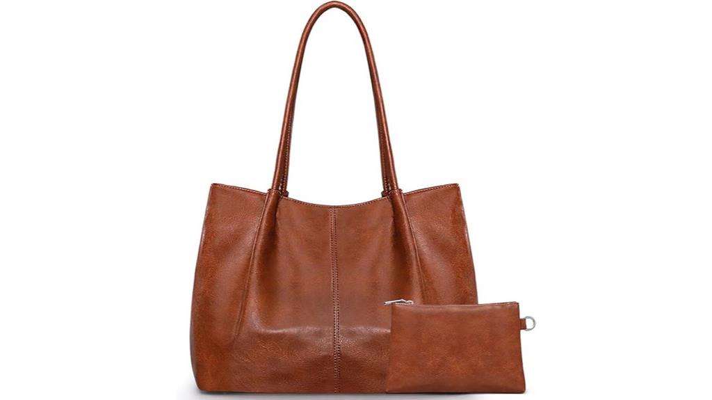 large vegan leather tote