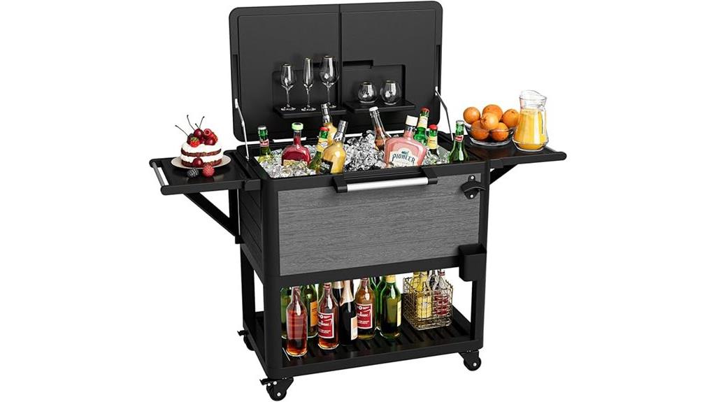large wheeled ice chest