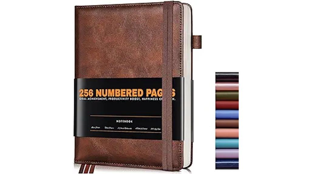 leather hardcover lined journal