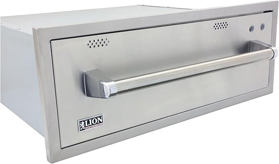 lion outdoor warming drawer