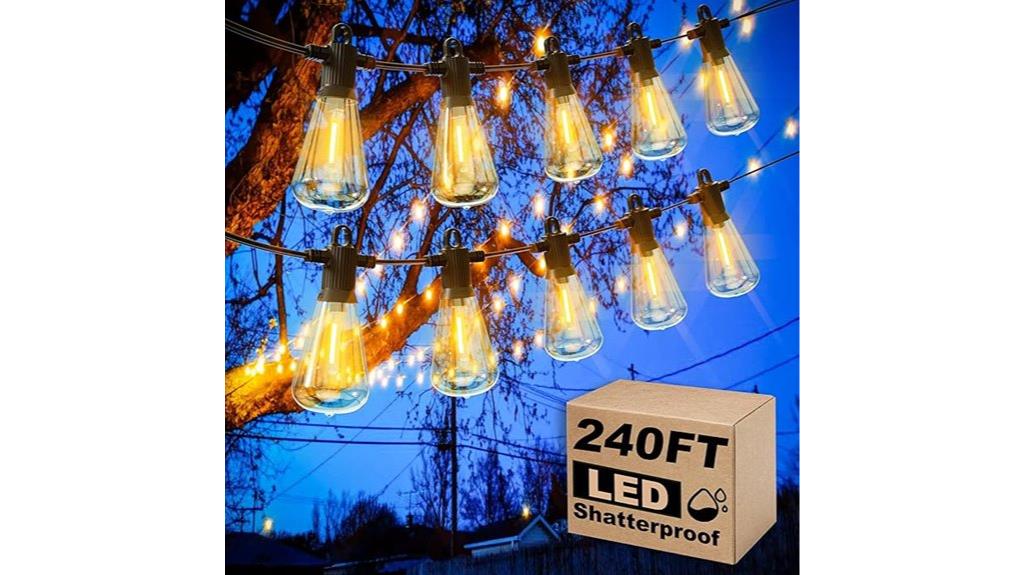 long outdoor edison lighting