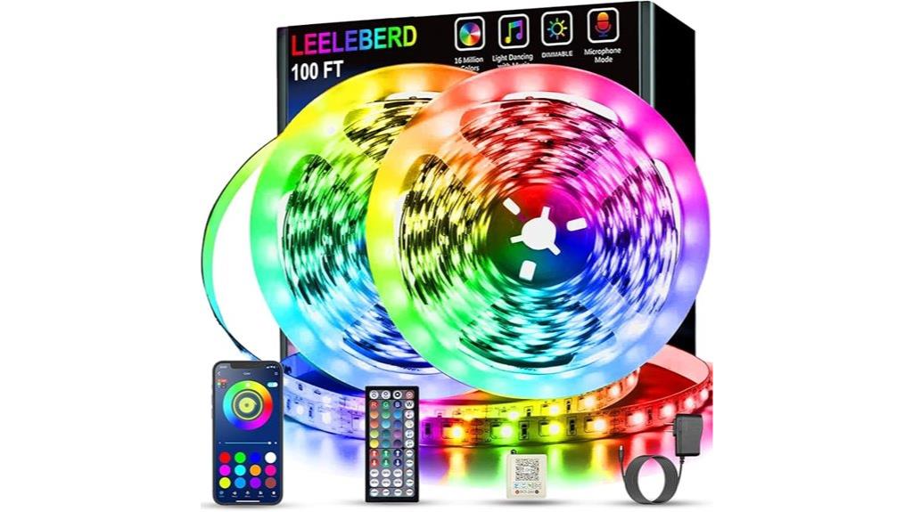 long rgb bedroom lighting