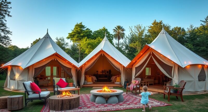 luxury family glamping tents