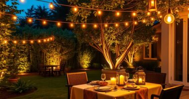 luxury iftar backyard illumination
