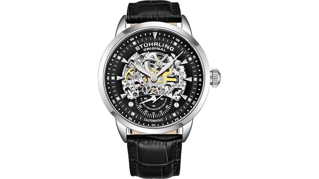 men s skeleton automatic watch