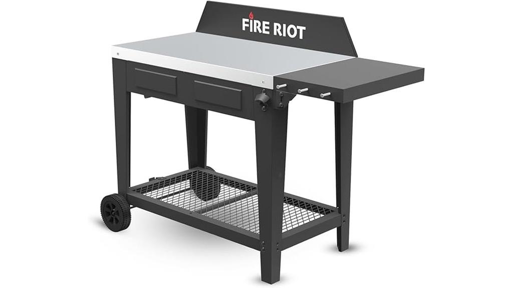 mobile stainless steel bbq cart
