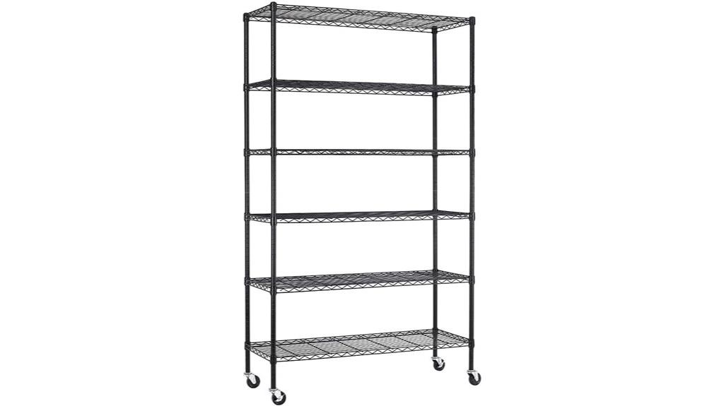 mobile wire shelving cart