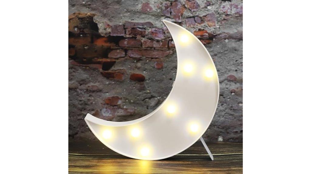 moon shaped led night light
