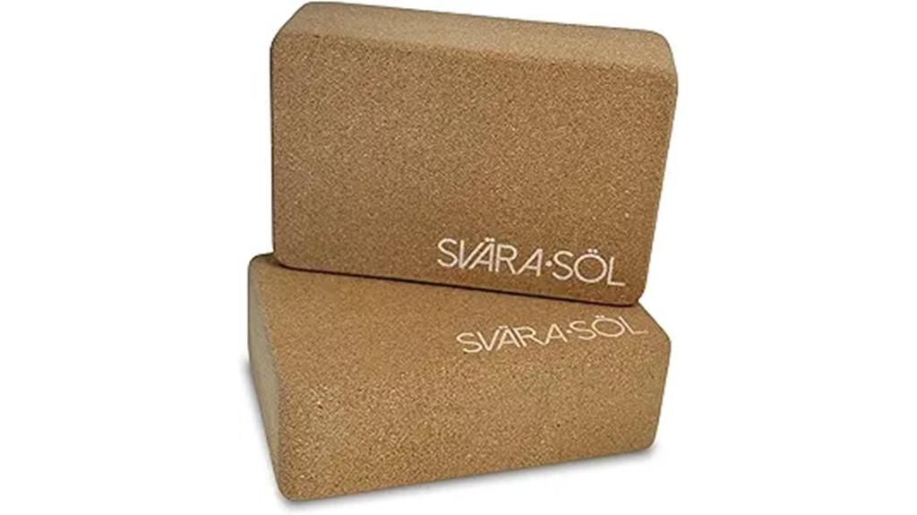 natural cork yoga blocks