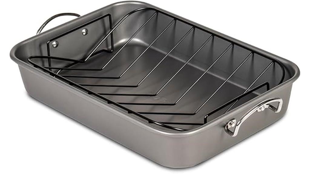 nonstick roasting pan with rack