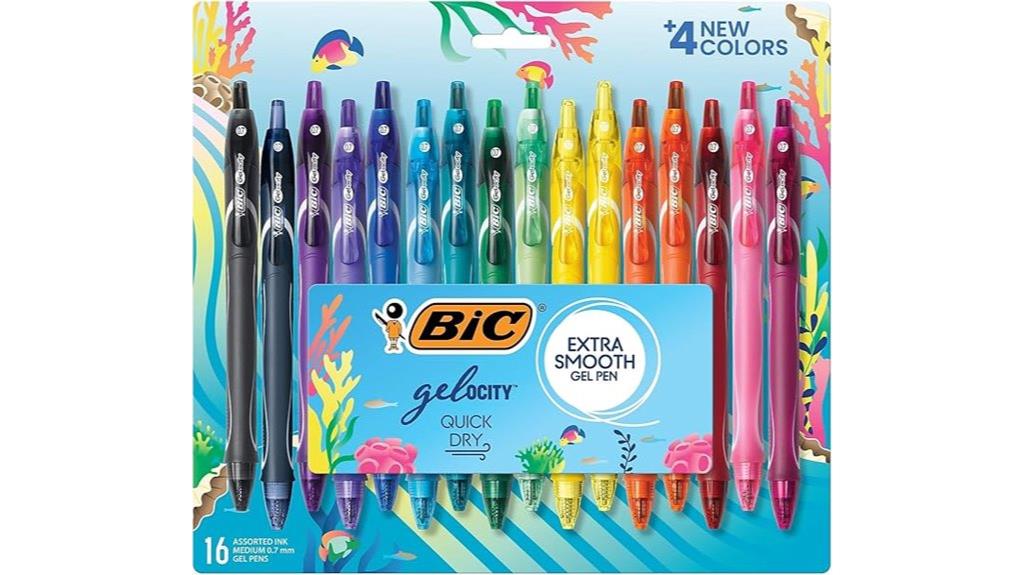 ocean themed quick drying gel pens