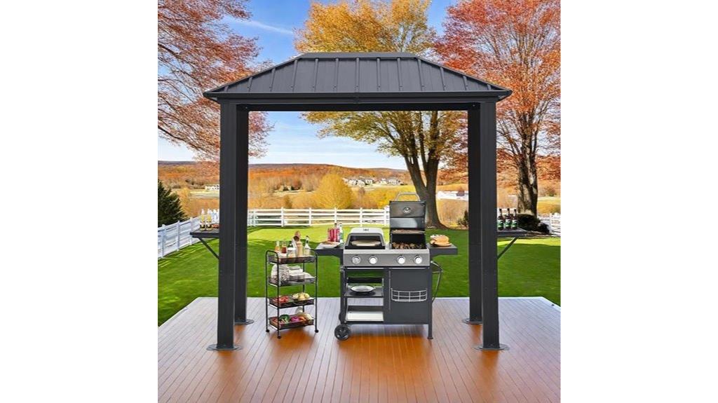 outdoor 8x5 hardtop gazebo