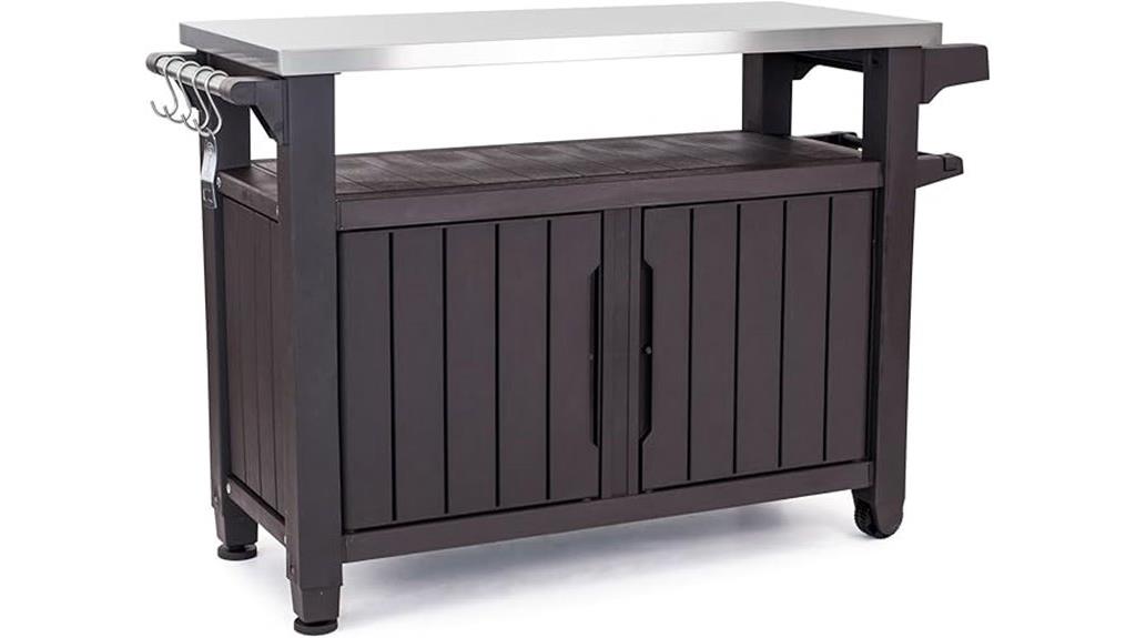 outdoor food prep cart