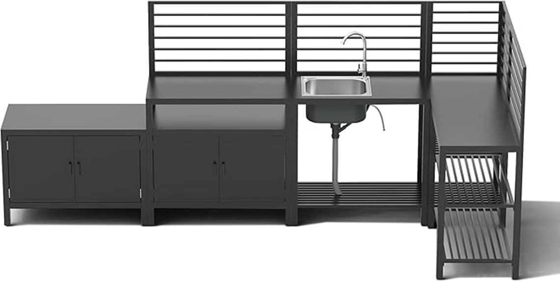 outdoor kitchen island