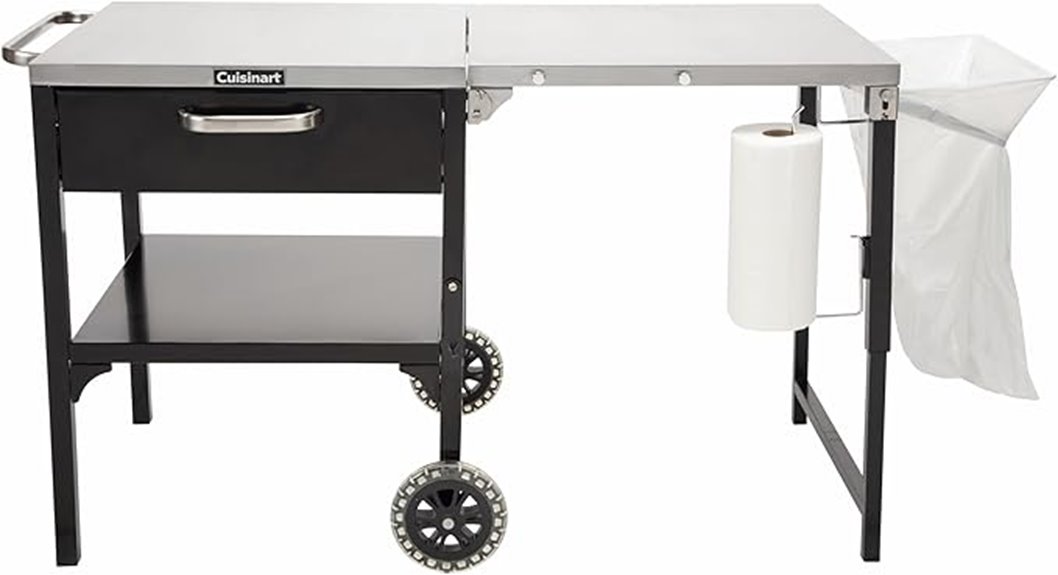 outdoor prep and grilling station