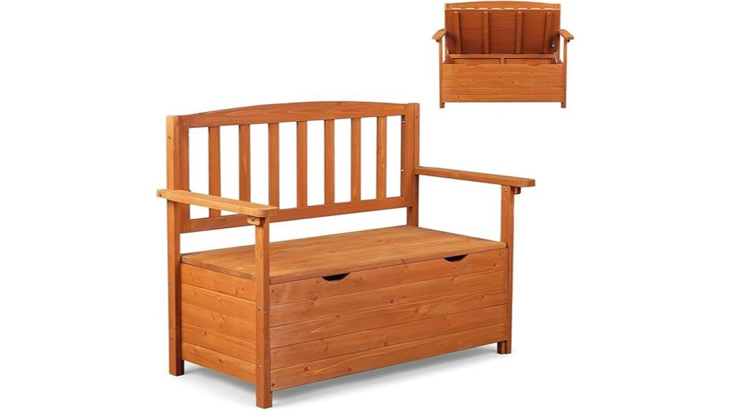 outdoor storage bench