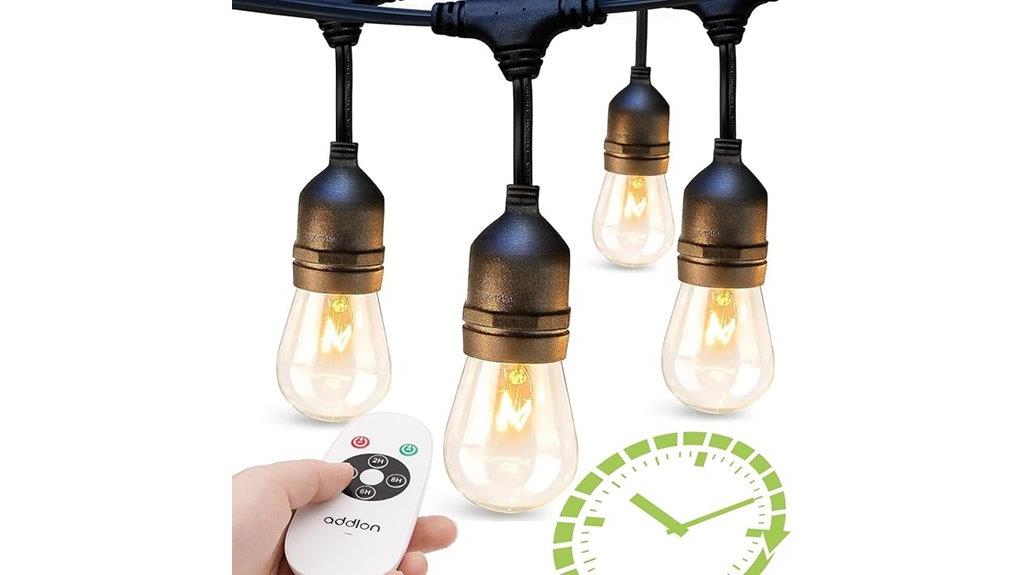 outdoor vintage string lights