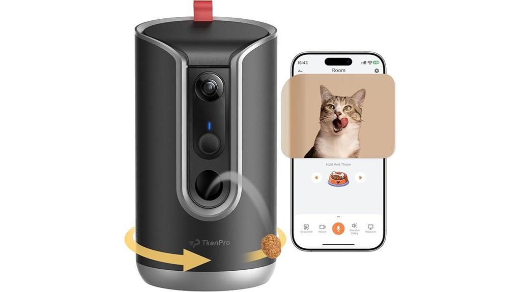 pet camera with treat dispenser