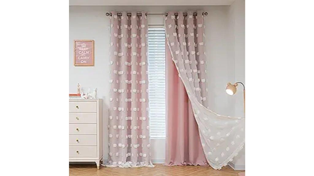 pink 84 inch girls curtains