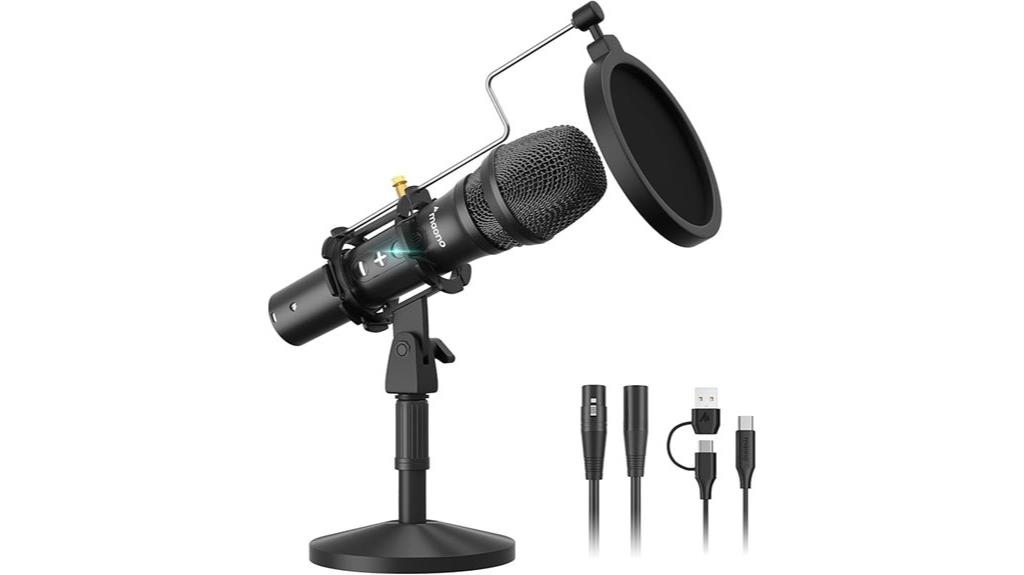 podcast microphone with accessories