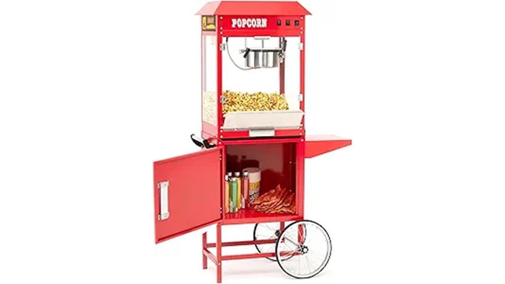 popcorn machine with cart