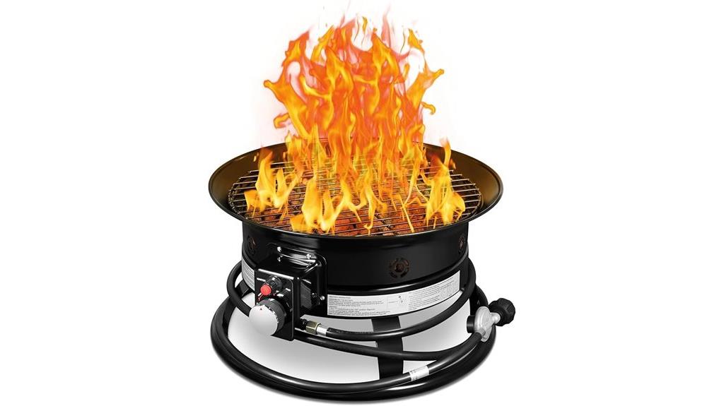 portable 19 inch fire pit