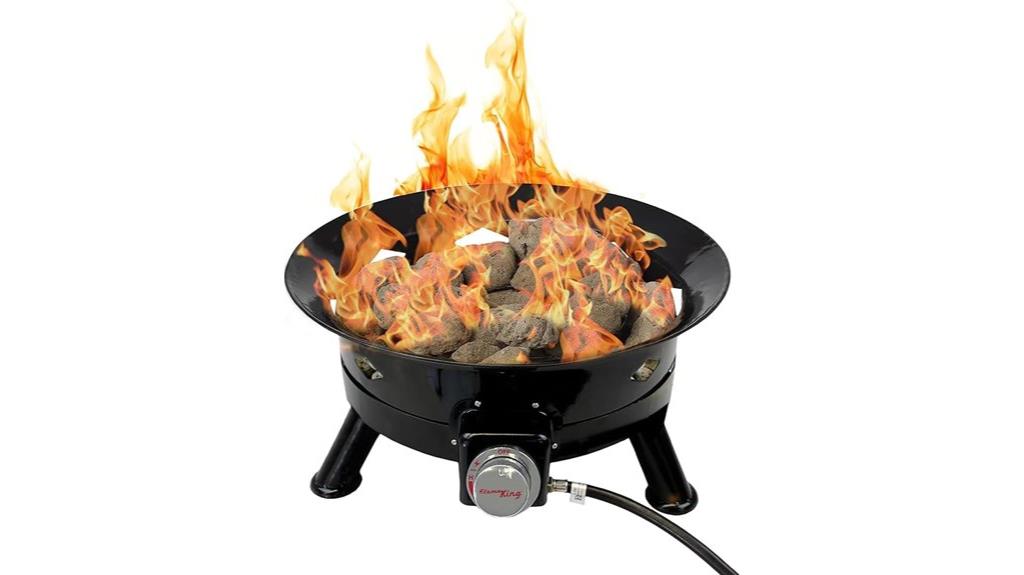 portable 24 inch propane fire pit