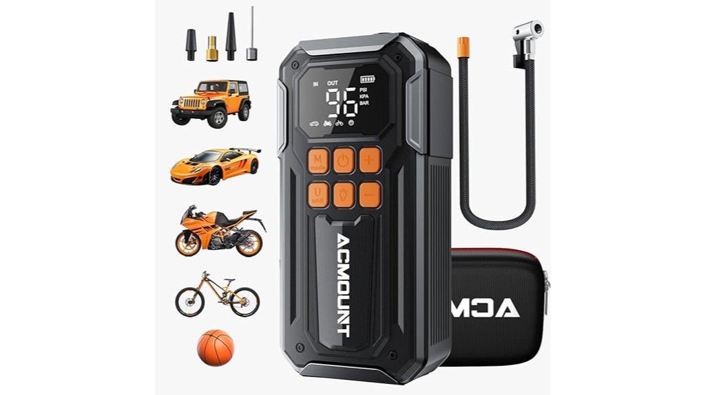 portable air compressor with digital gauge