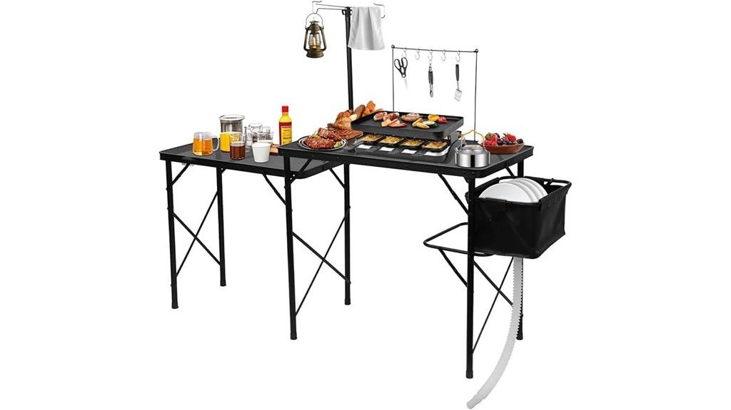 portable aluminum camping kitchen