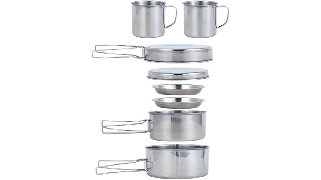 portable camping cookware set