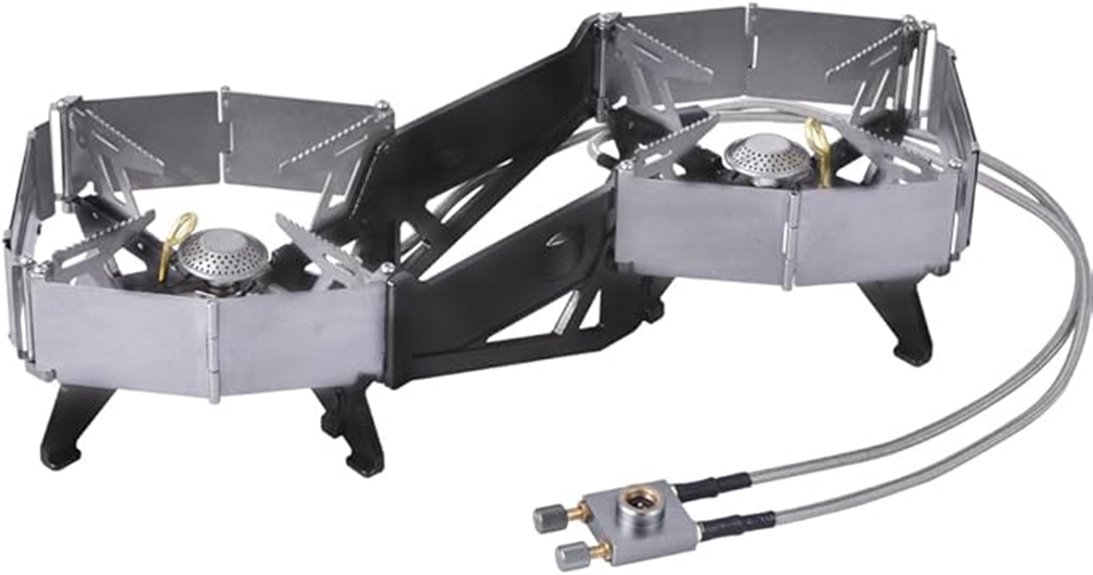 portable foldable dual stove