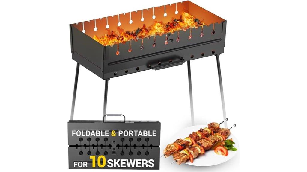 portable metal skewer grill