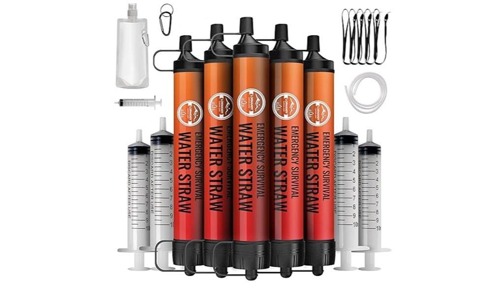 portable straw water filter