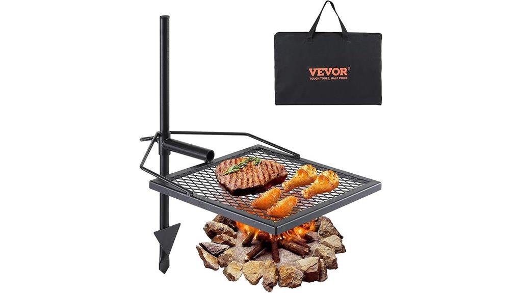 portable swivel fire grill