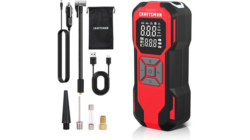 portable tire inflator gauge