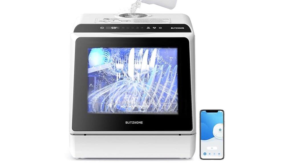 portable wifi dishwasher with programs