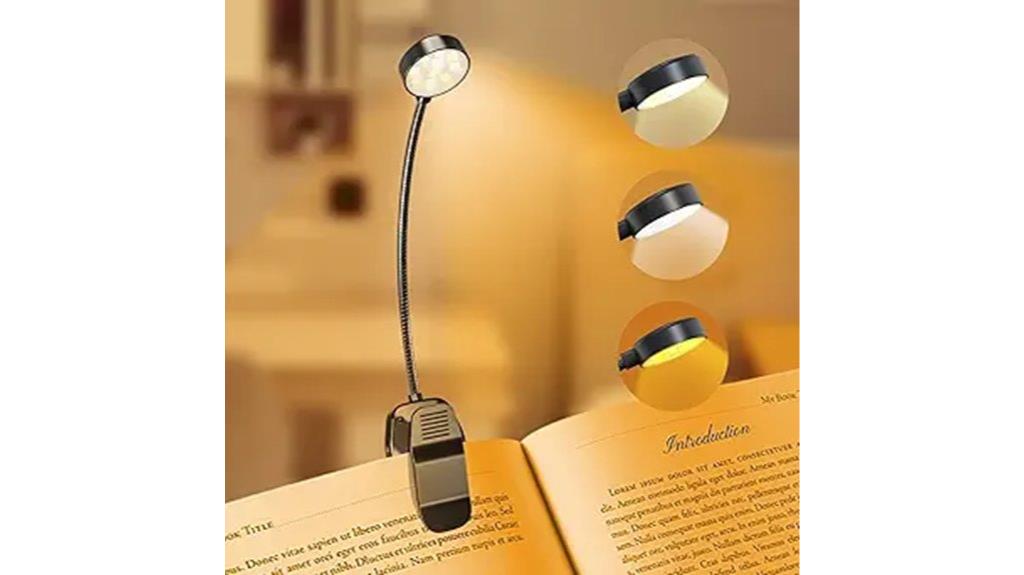 rechargeable book light with leds