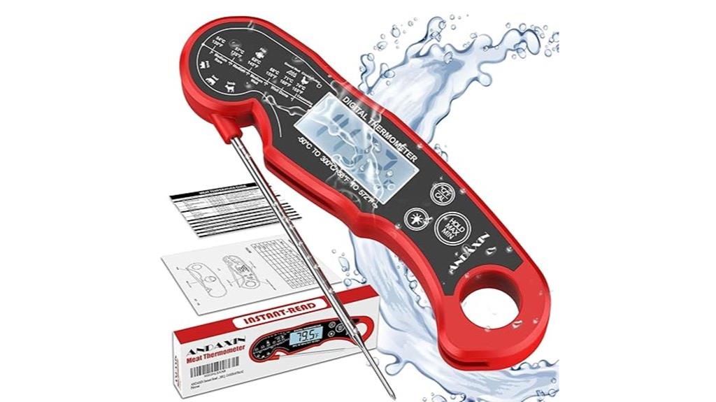 red and black digital thermometer