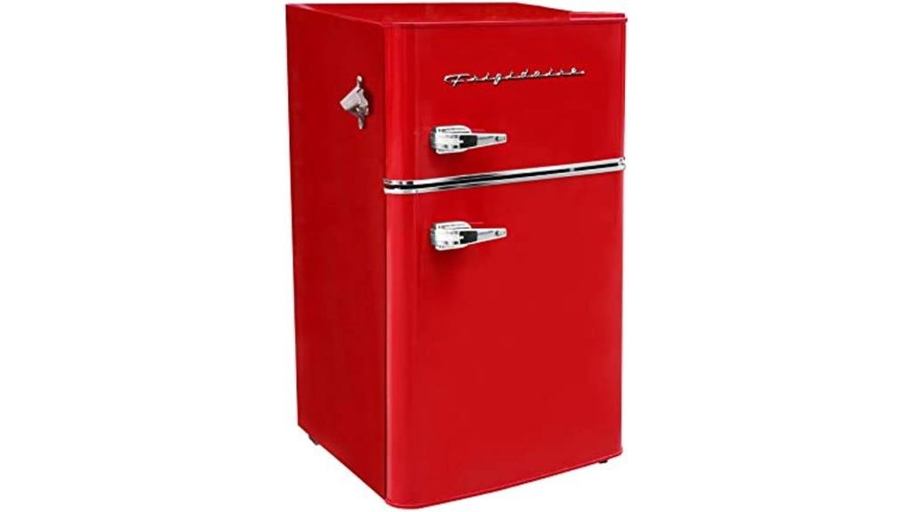 retro compact fridge freezer