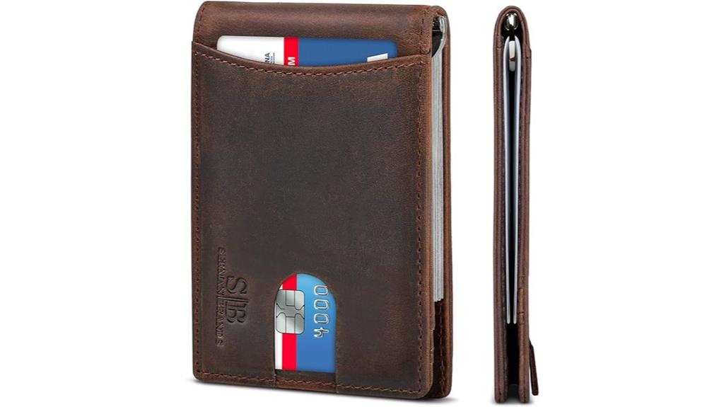 rfid leather slim wallet