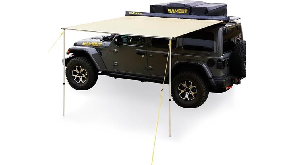 rooftop ripstop side awning