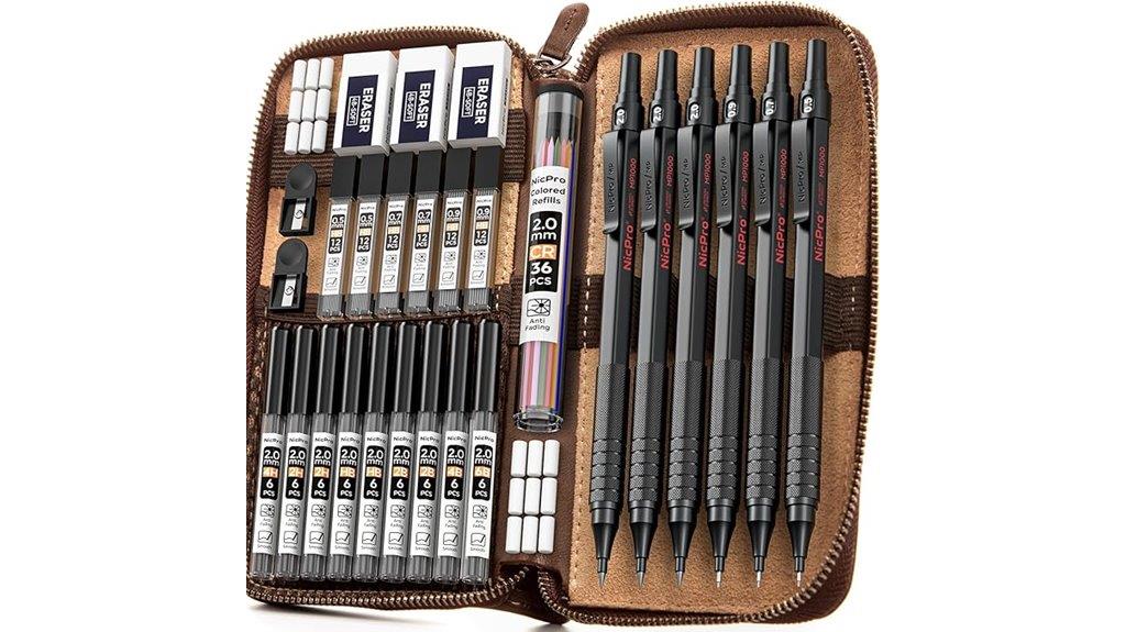 set of 30 metal pencils