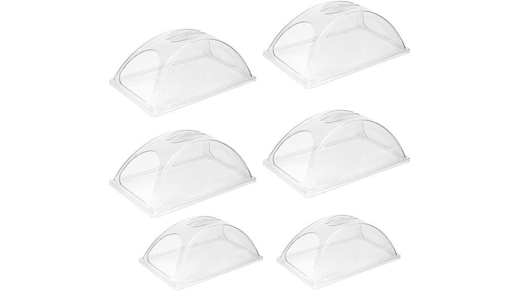set of six dome covers