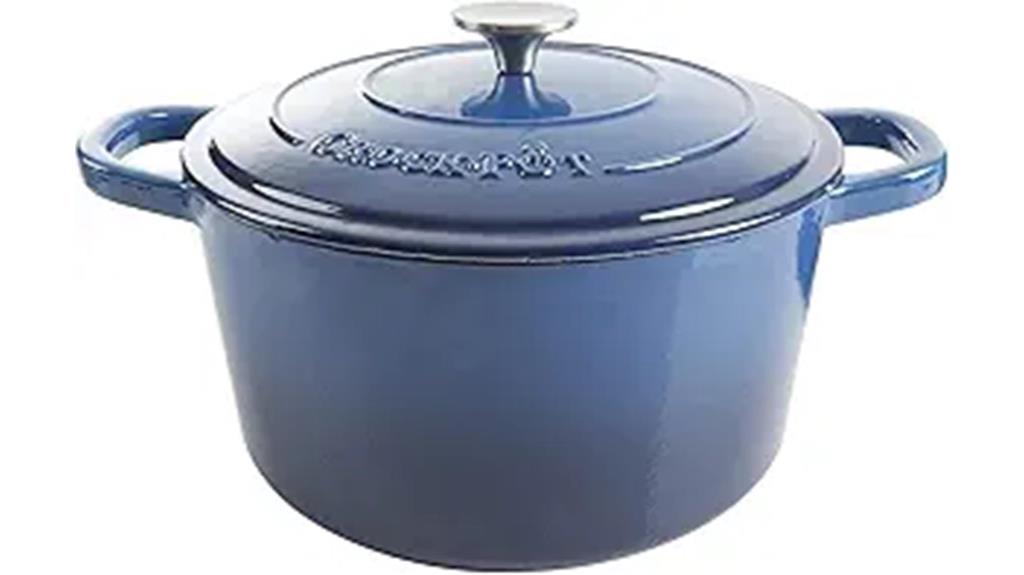 seven quart enameled cast iron
