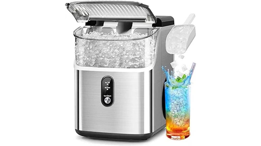 silver countertop nugget ice maker