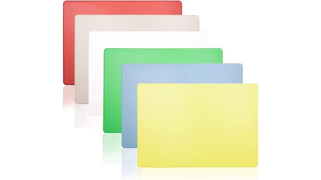 six color food prep boards