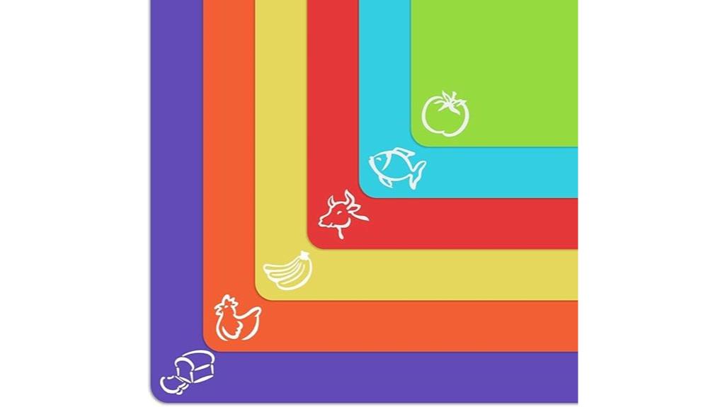 six durable plastic mats