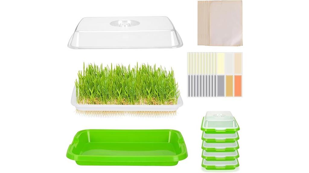 six microgreens growing kits