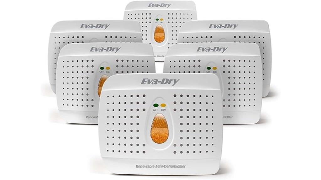 six mini wireless dehumidifiers